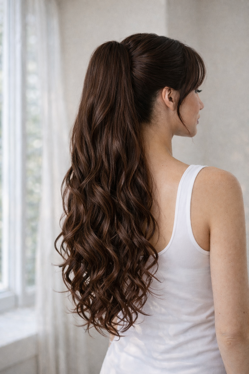 Synthetic Pony Clip Natural Wave Hair Extensions 26"