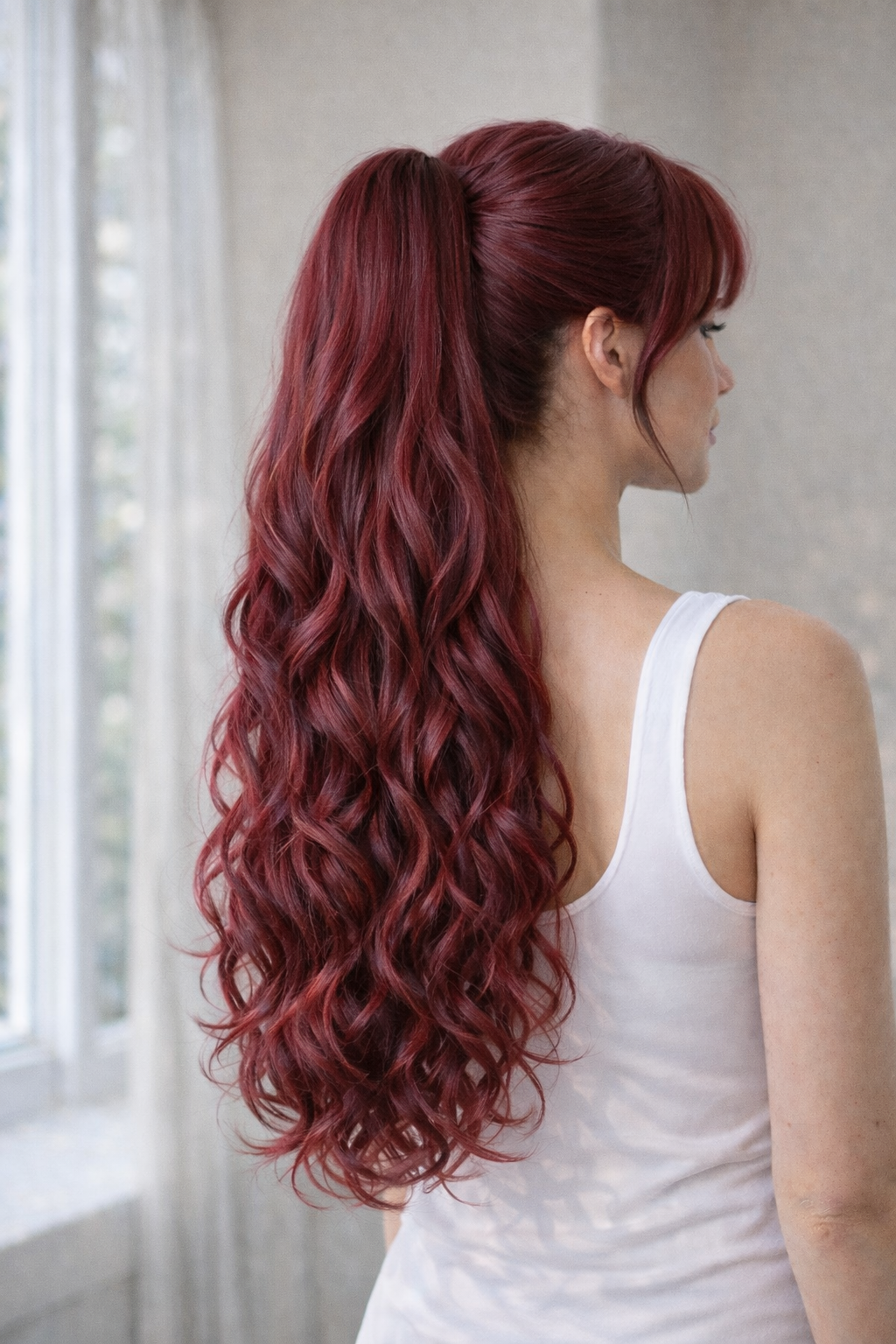 Synthetic Pony Clip Natural Wave Hair Extensions 26"