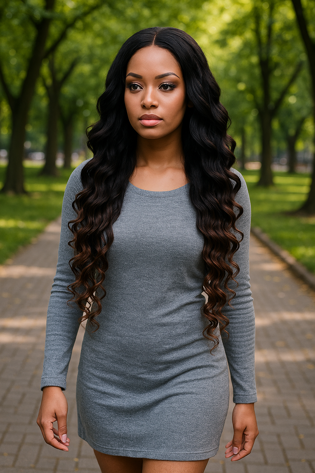 ANNA: Skin Lace Frontal Synthetic Wig