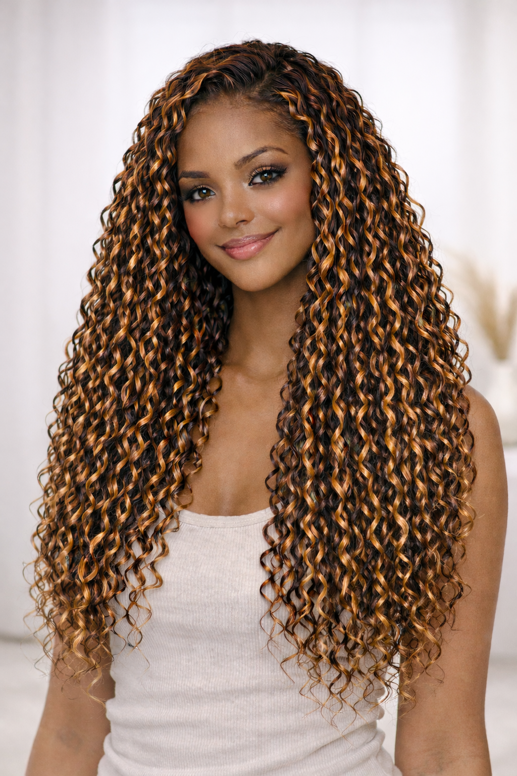 Synthetic 7PCS Clip in Water Wave 20" Extensions