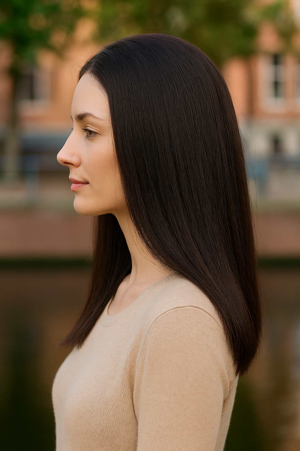 Honey Plus: 100% Human Hair 13"x4" Free Part Lace Front Wig