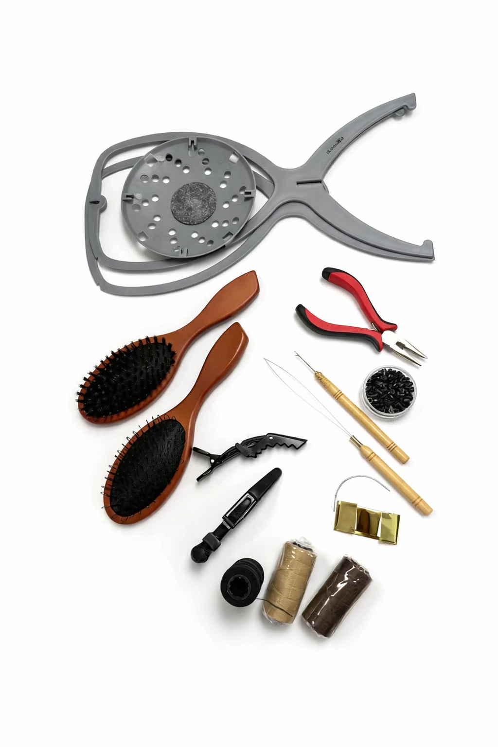 NaturalWay Weave Care Kit – Professional Hair Extension Tool Set | Needle, Thread, Clips, Brush & Wig Stand