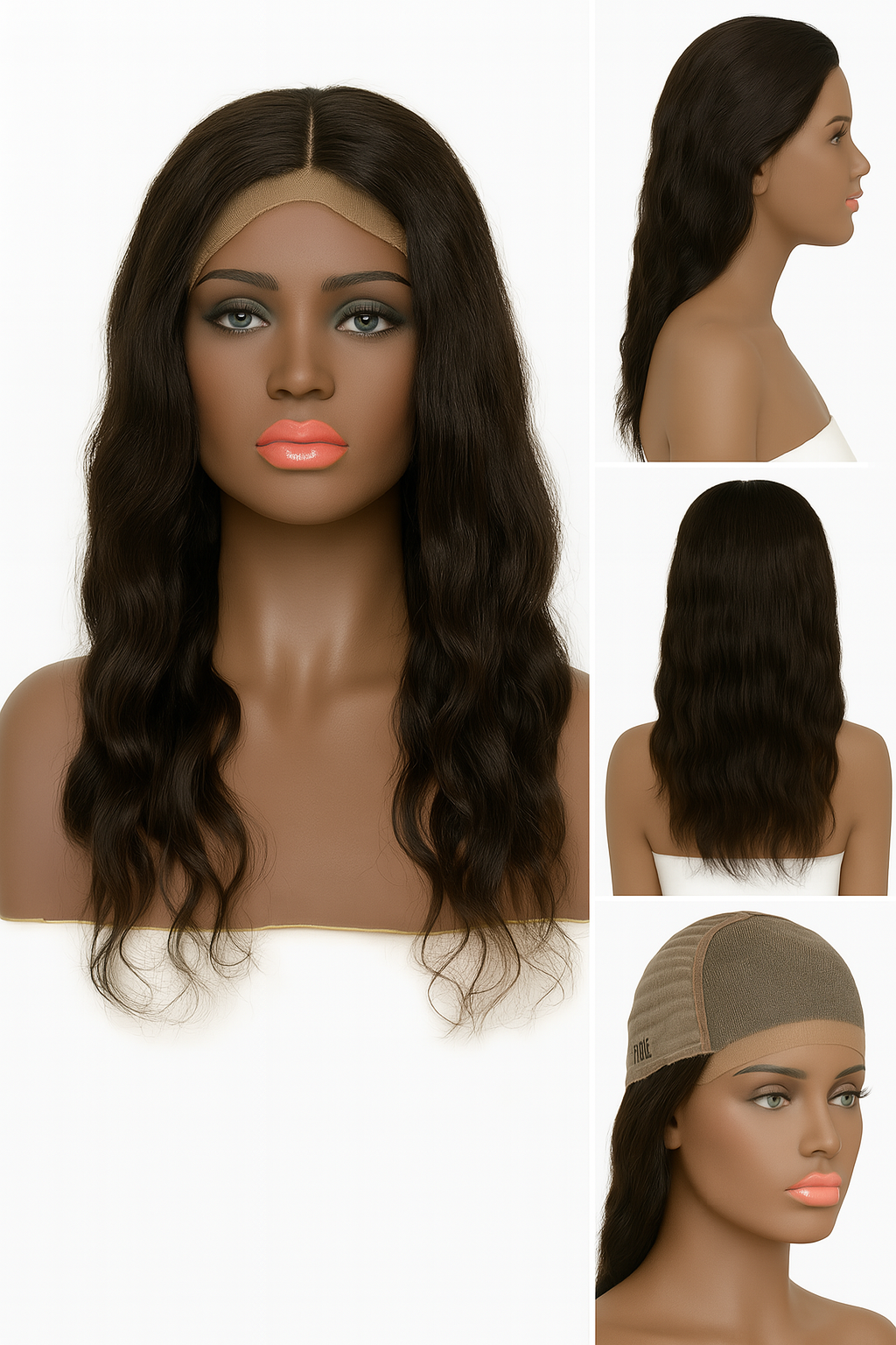 Goldy-L:  100% Human Hair L Part Lace Frontal Wig