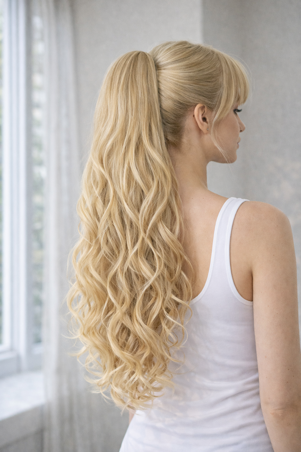 Synthetic Pony Clip Natural Wave Hair Extensions 26"