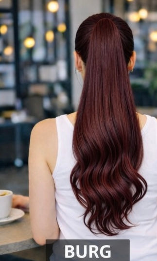Synthetic Pony Clip Body Wave Hair Extensions 22"
