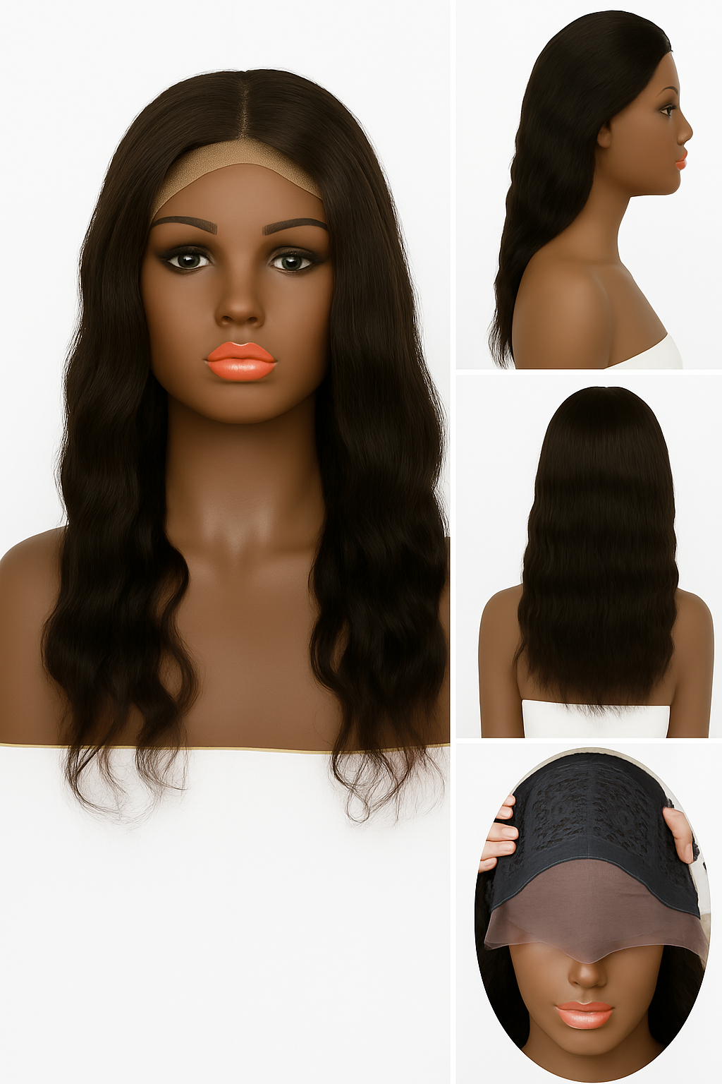 Goldy-L: 100% Human Hair 4"x4" Free Part Lace Front Wig