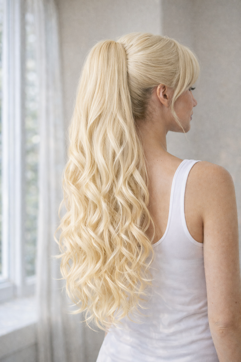 Synthetic Pony Clip Natural Wave Hair Extensions 26"