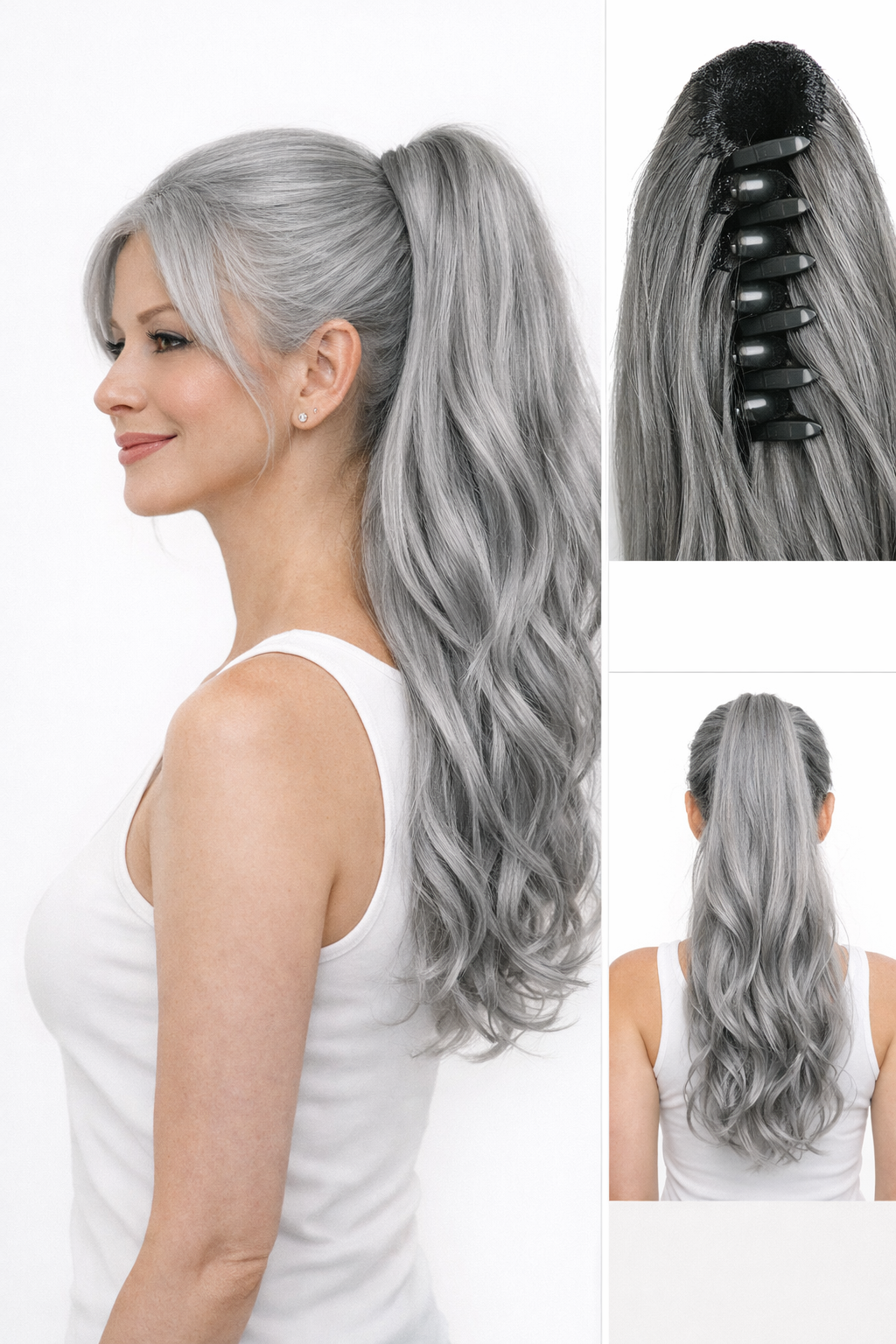 Synthetic Pony Clip Natural Wave Hair Extensions 26"