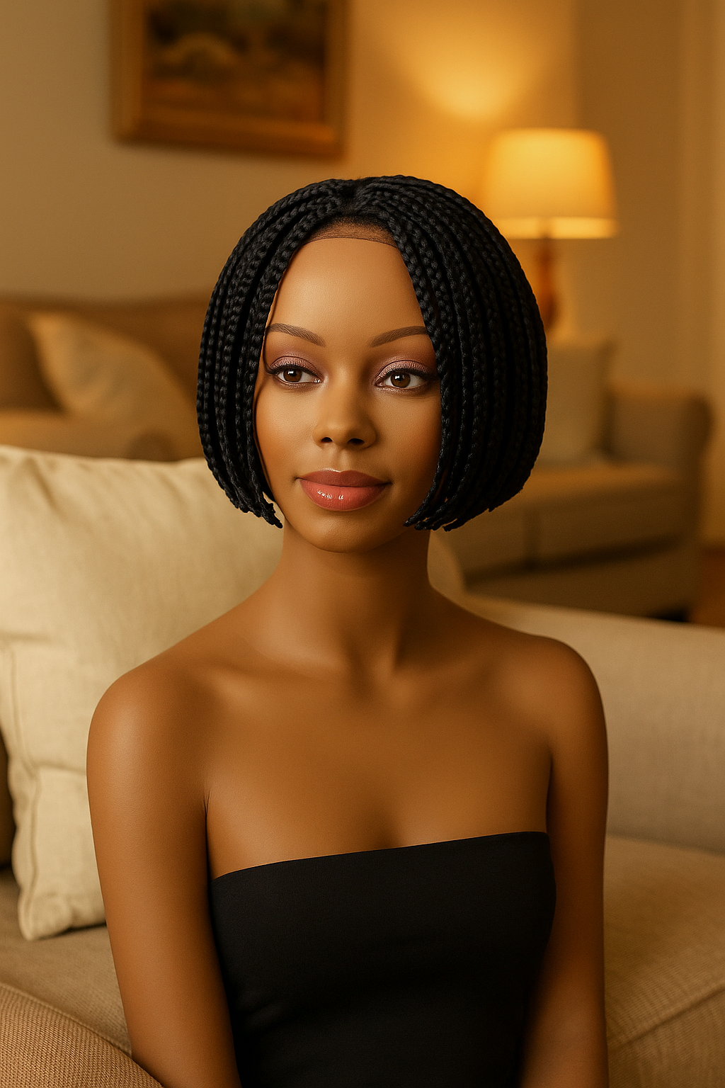 DORA: Skin Lace Frontal Braid Synthetic Wig