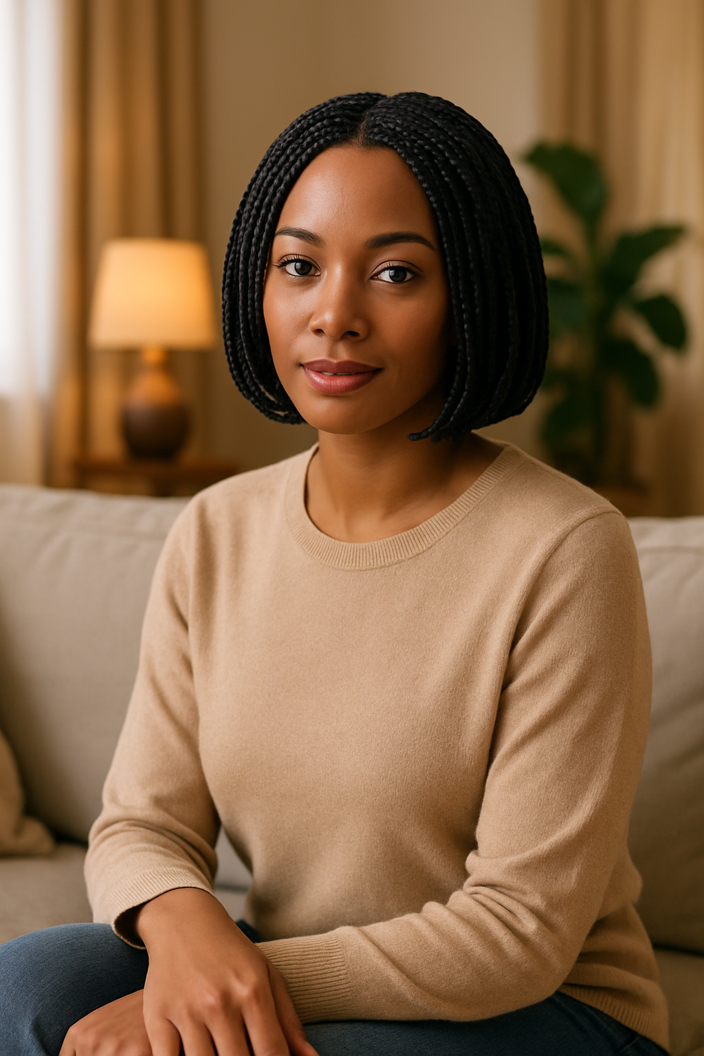 DORA: Skin Lace Frontal Braid Synthetic Wig