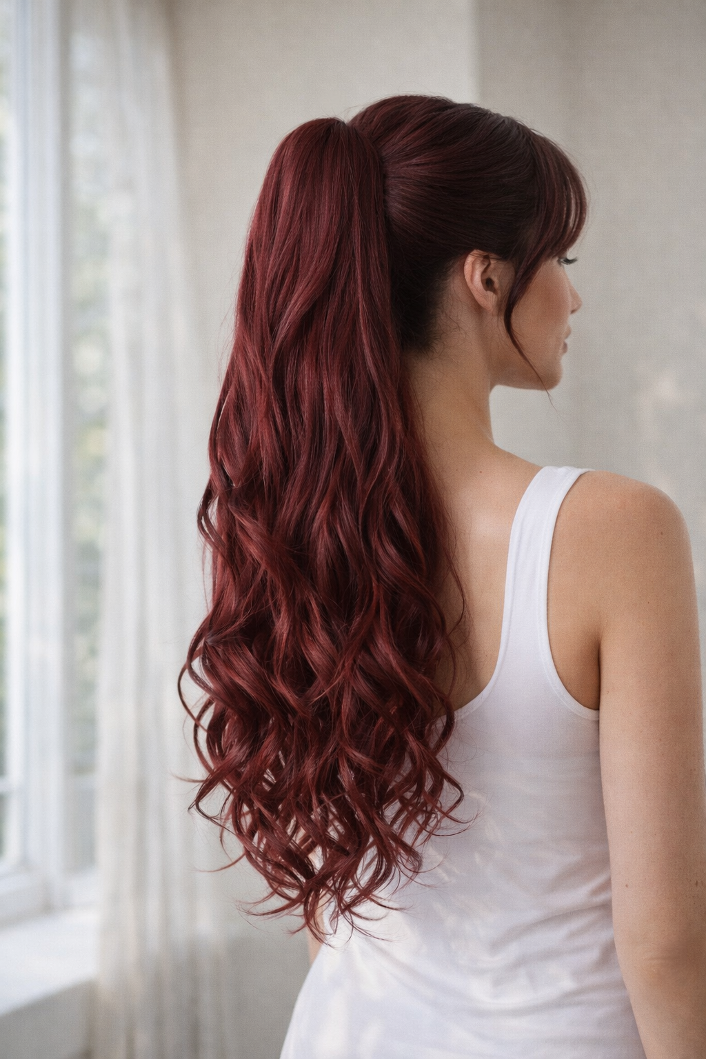 Synthetic Pony Clip Natural Wave Hair Extensions 26"