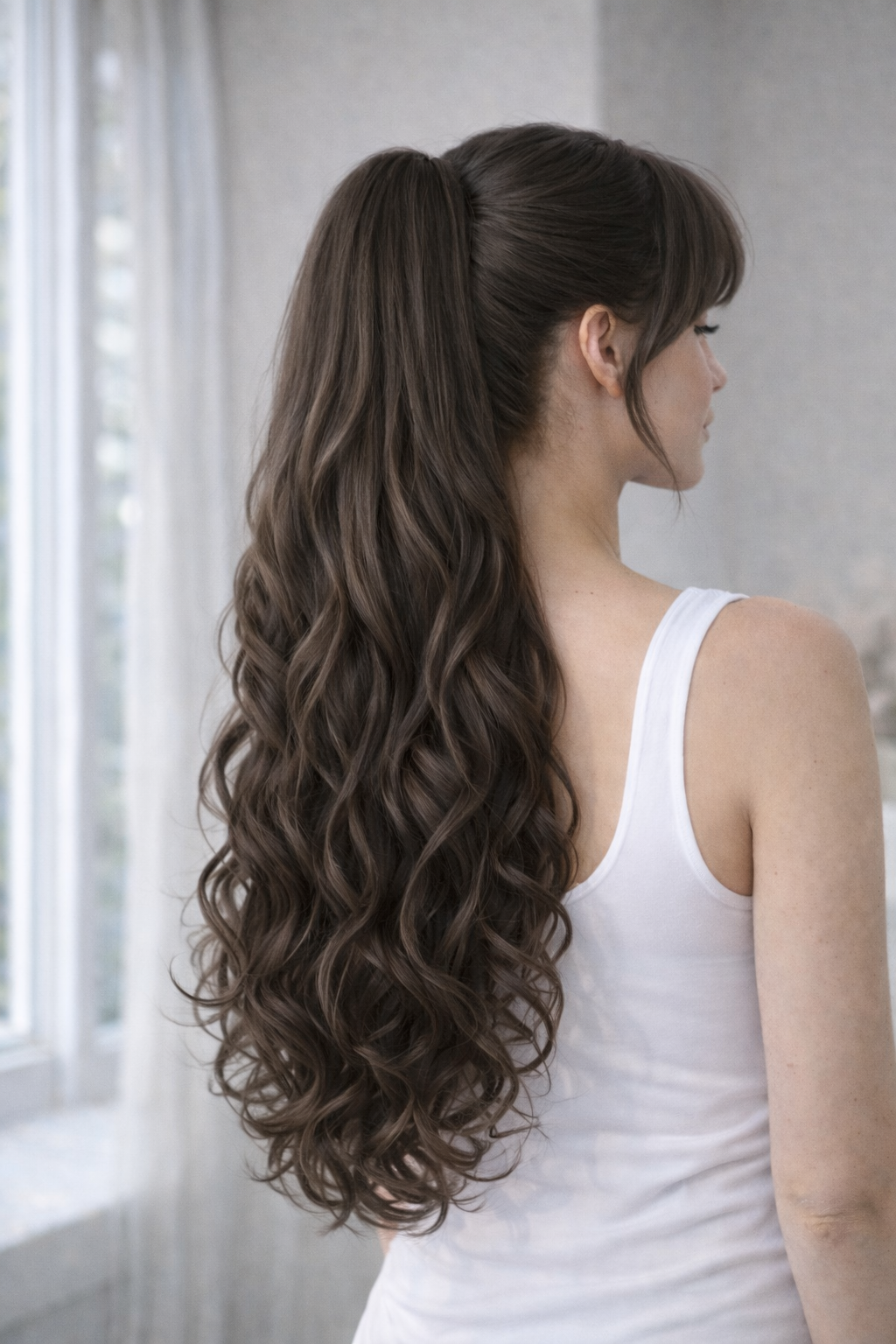 Synthetic Pony Clip Natural Wave Hair Extensions 26"