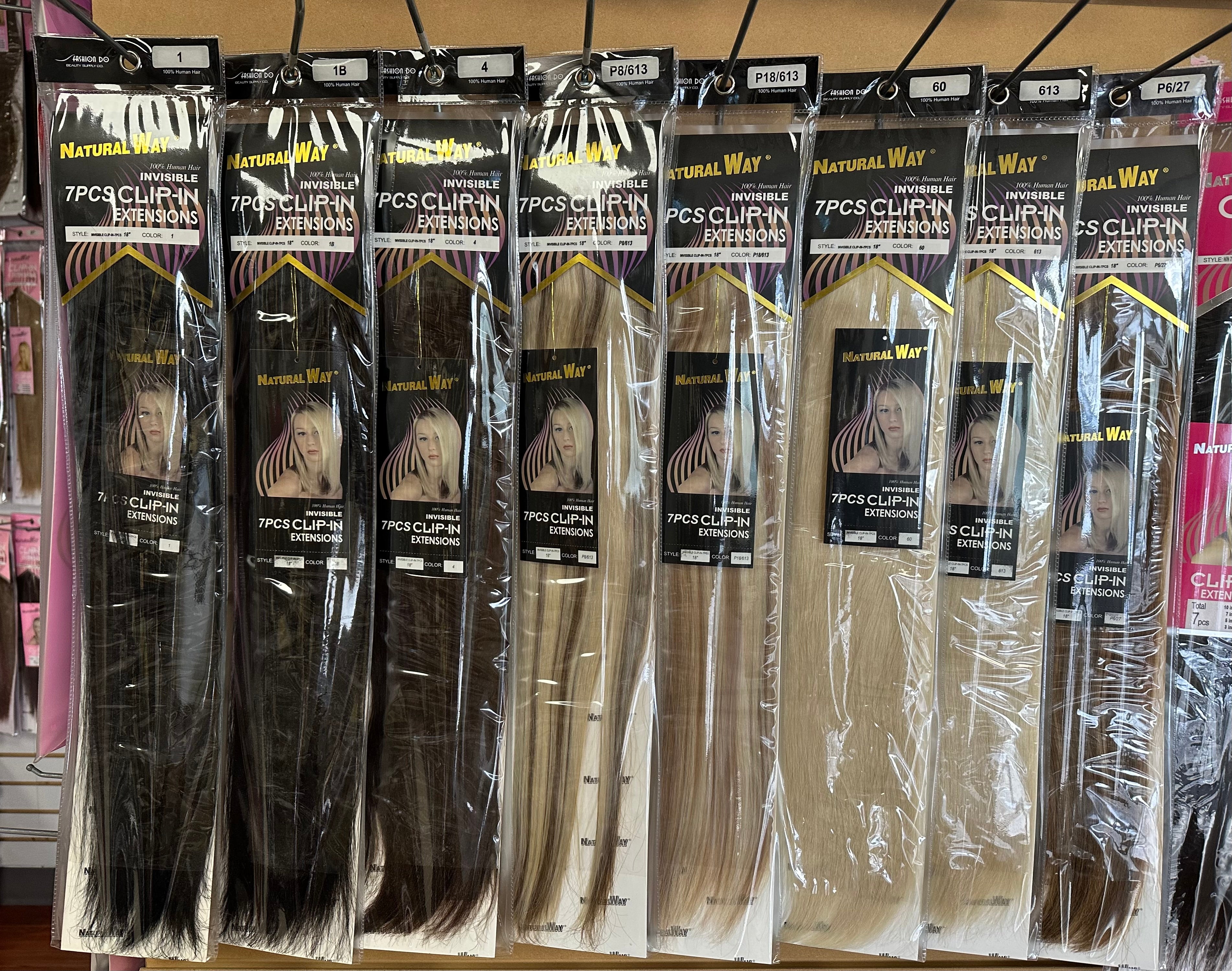 100% Human Hair Extensions 7PCS Clip In Invisible Remy 18"