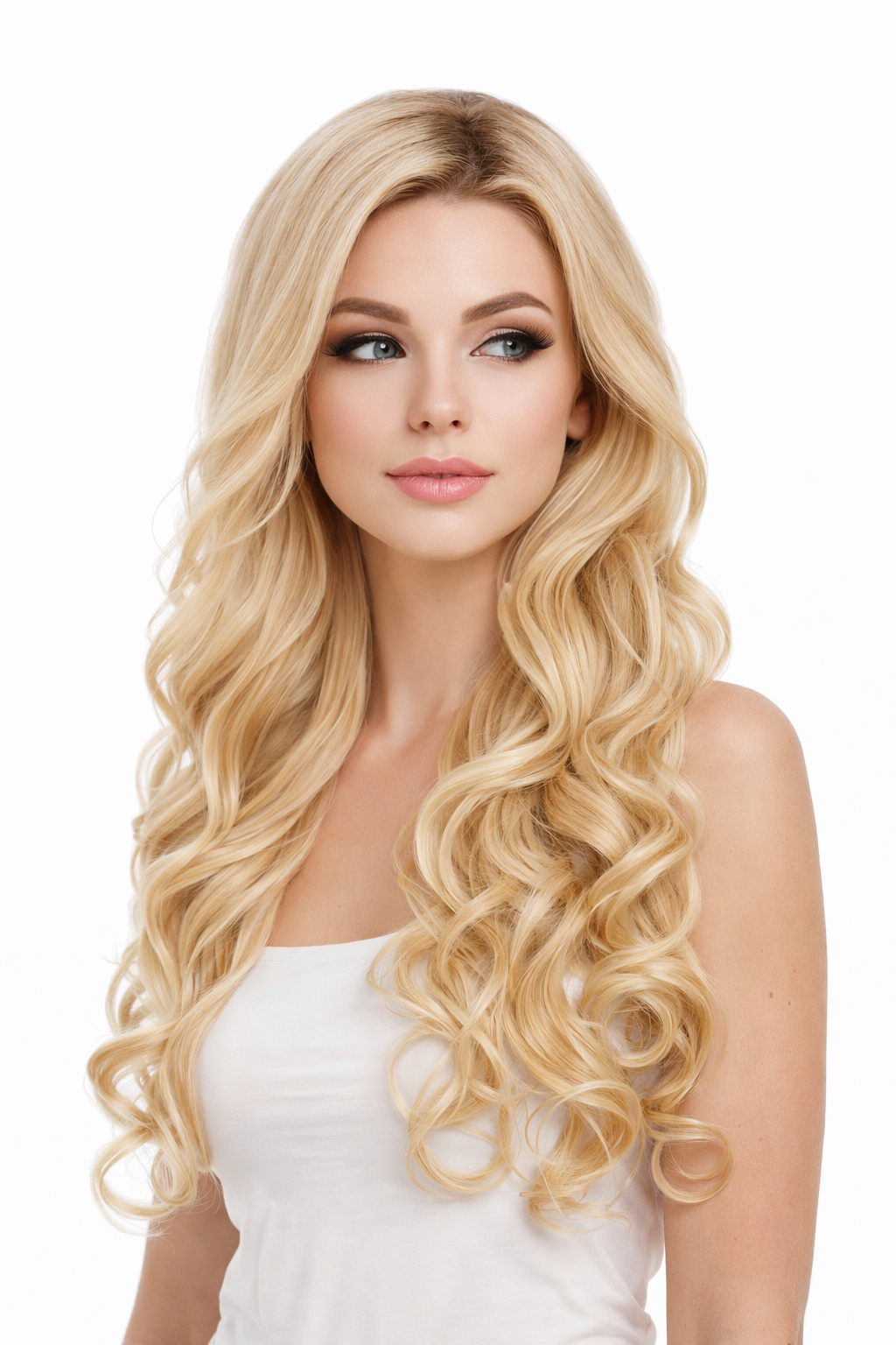 100% Human Hair Extensions 7PCS Clip In BODY WAVE