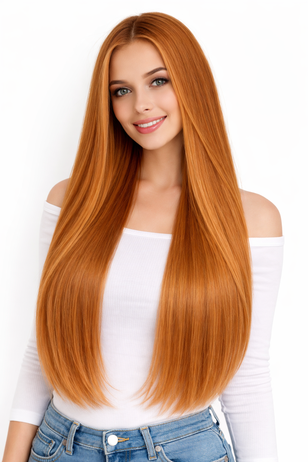 100% European Human Hair Extensions 7PCS Clip in 14" 16" 18" 20" 22"